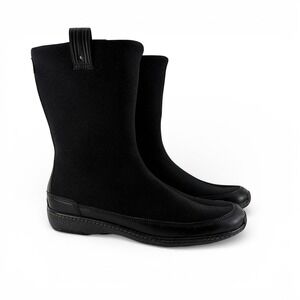 Aetrex Berries BB40W Womens Black Neoprene Leather Mid Calf Boots Size 10M‎